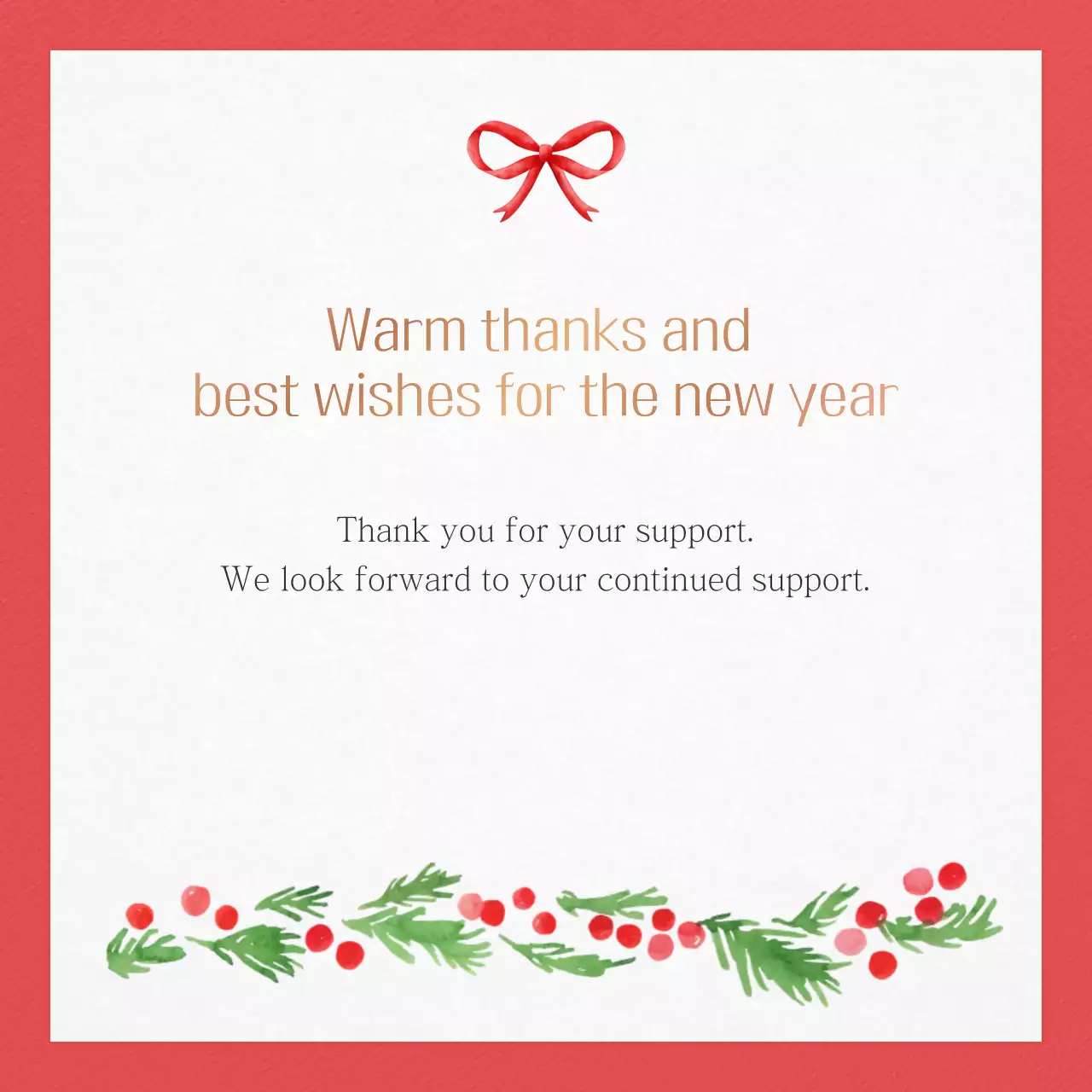 Red Traditional Holiday Greetings Card Instagram Carousel