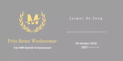 Nette plaquette met lauweren