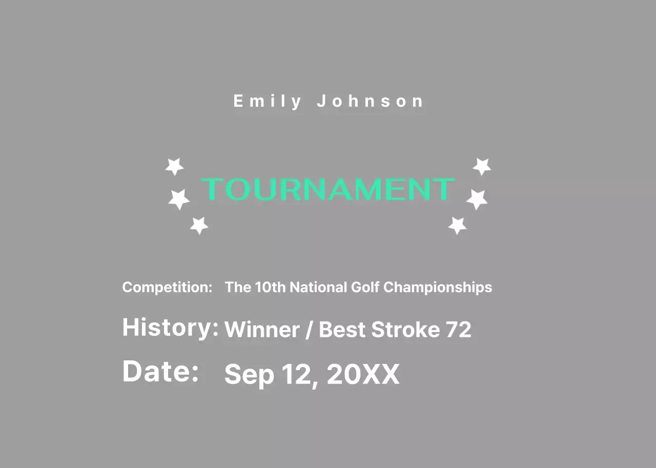 Plakat Golf Sederhana Hijau