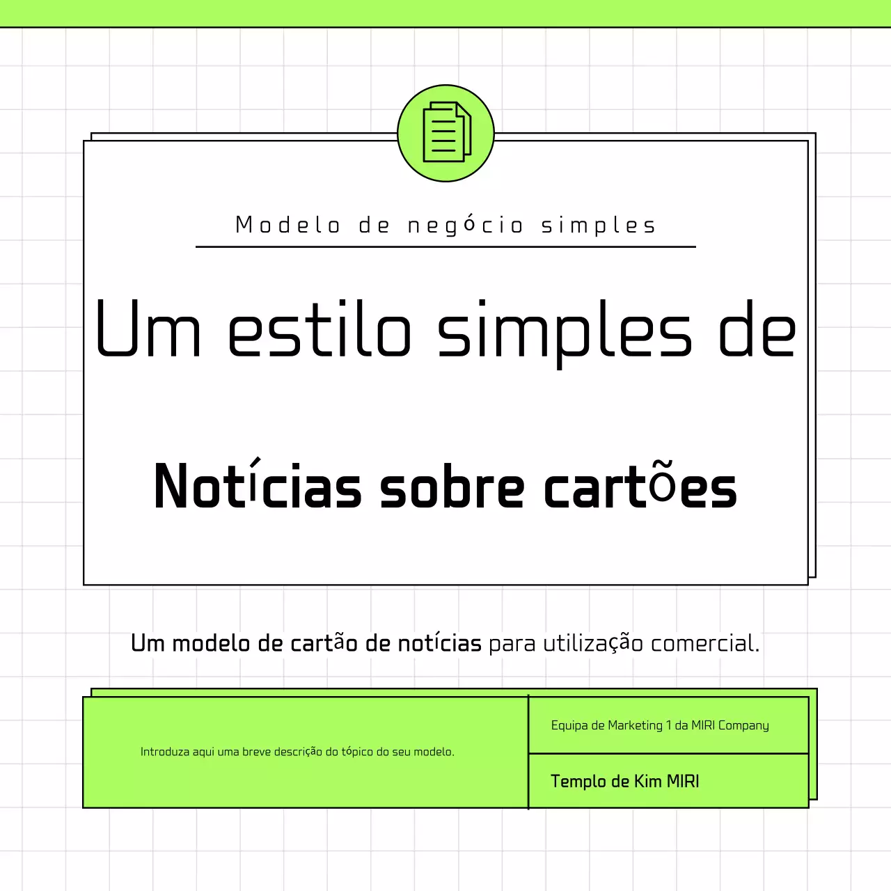 Modelo comercial simples do Estado da União
