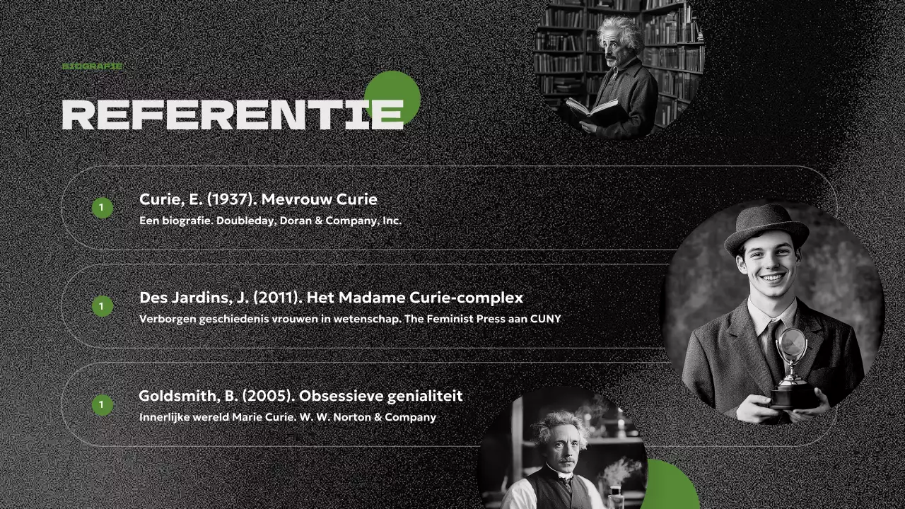 presentatie groene moderne biografie