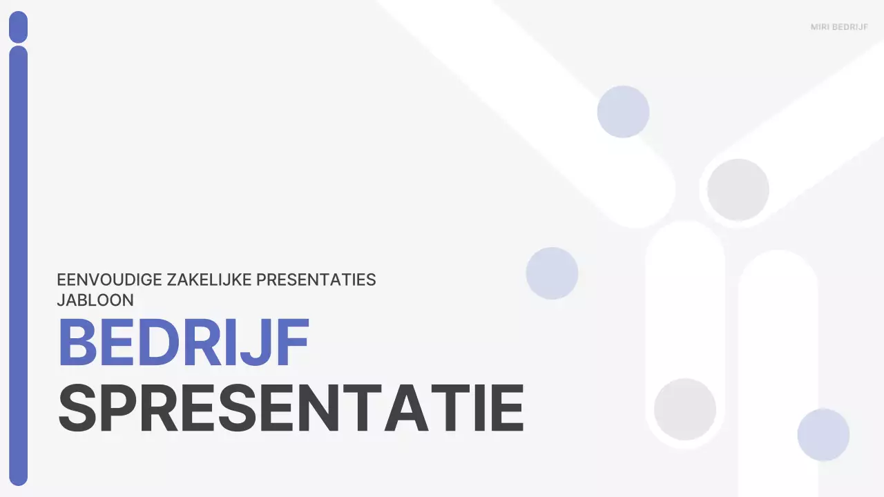 Een eenvoudig bedrijfsplan in blauw en grijs