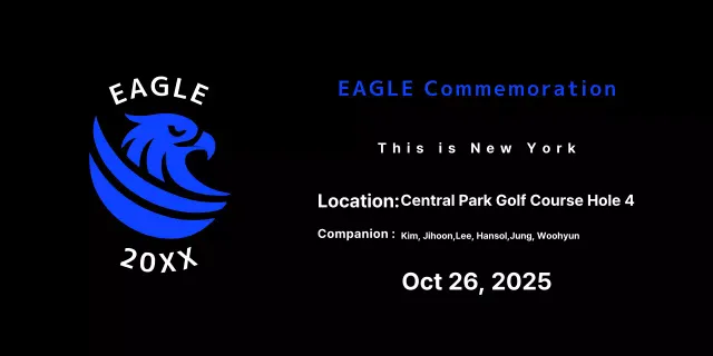 Blue Basic Golf Commemorative