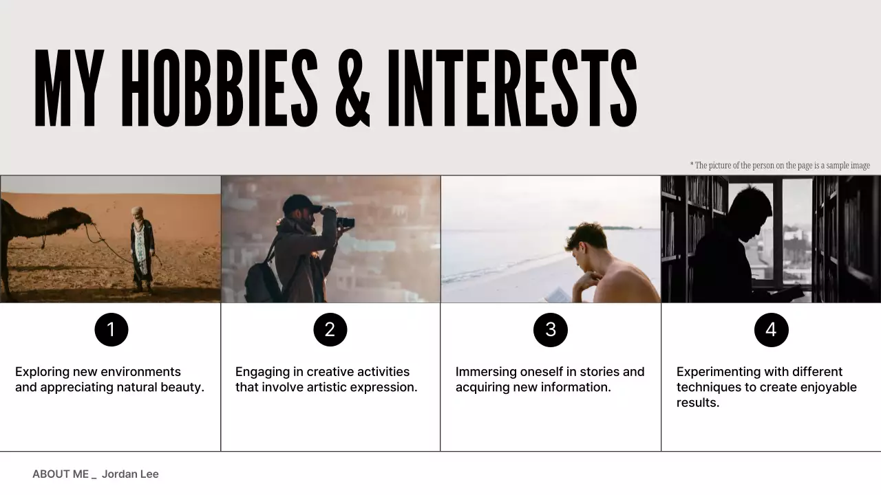 Grey Minimal Personal Introduction Presentation