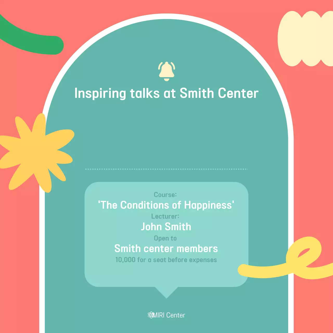 Coral Simple Lecture Announcement Instagram Carousel