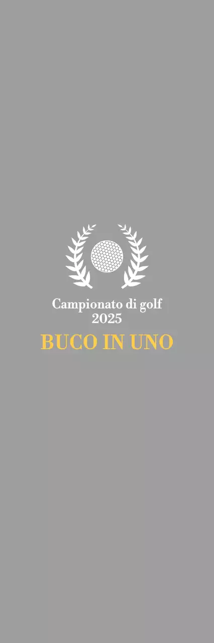 Un classico trofeo da torneo di golf con una corona d'alloro avvolta intorno a una pallina da golf.