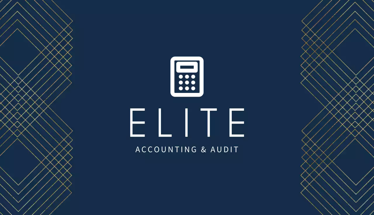 Beige Modern Accounting Business Card