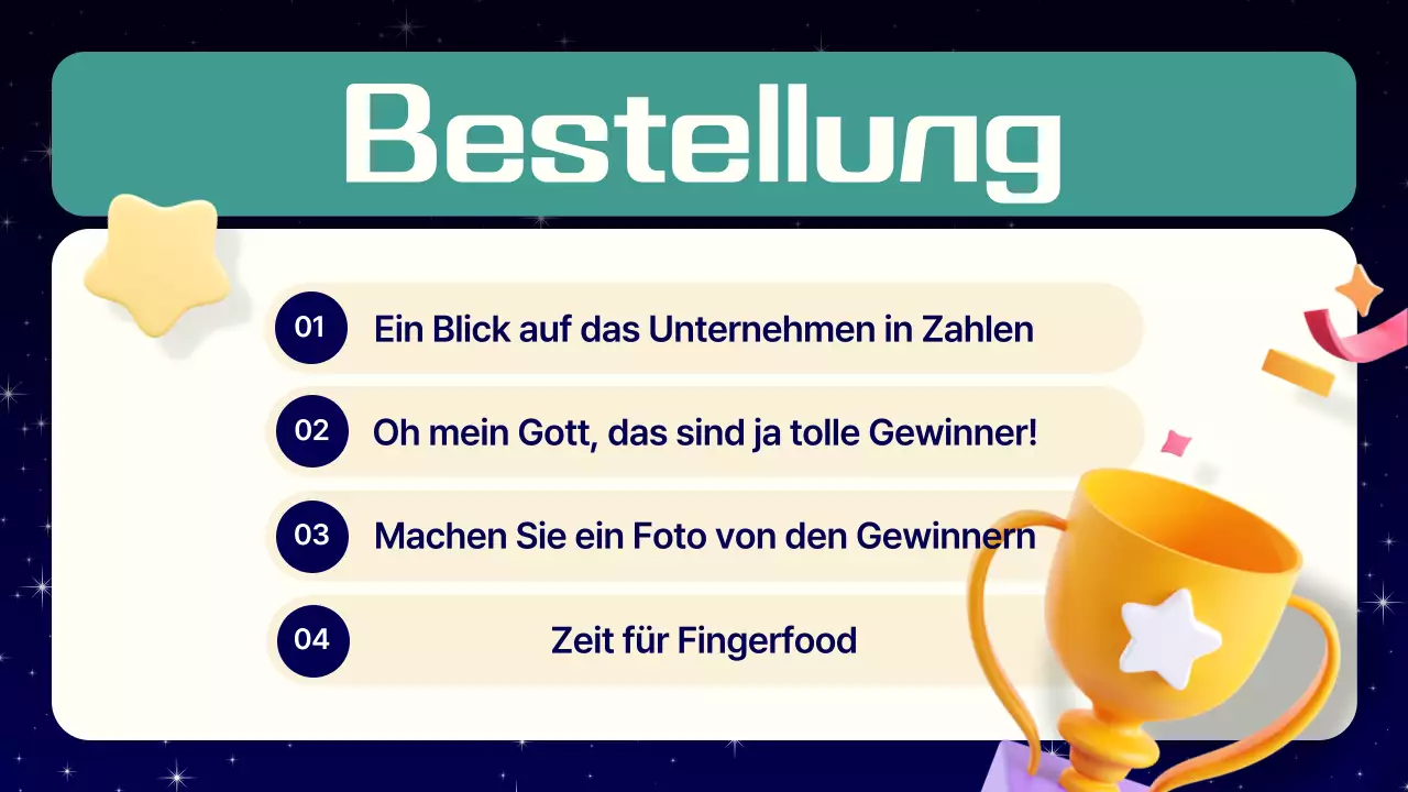 Navy Modern Preisverleihungszeremonie zum Jahresende