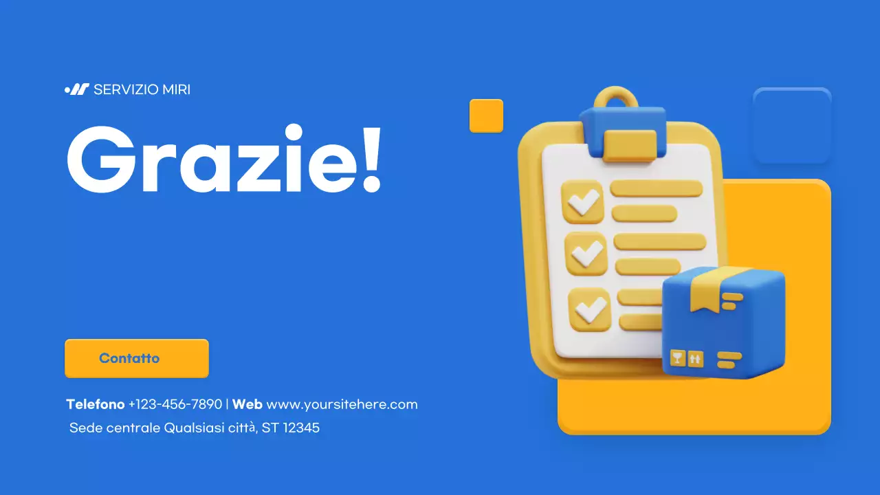 annuncio di consegna blu moderno