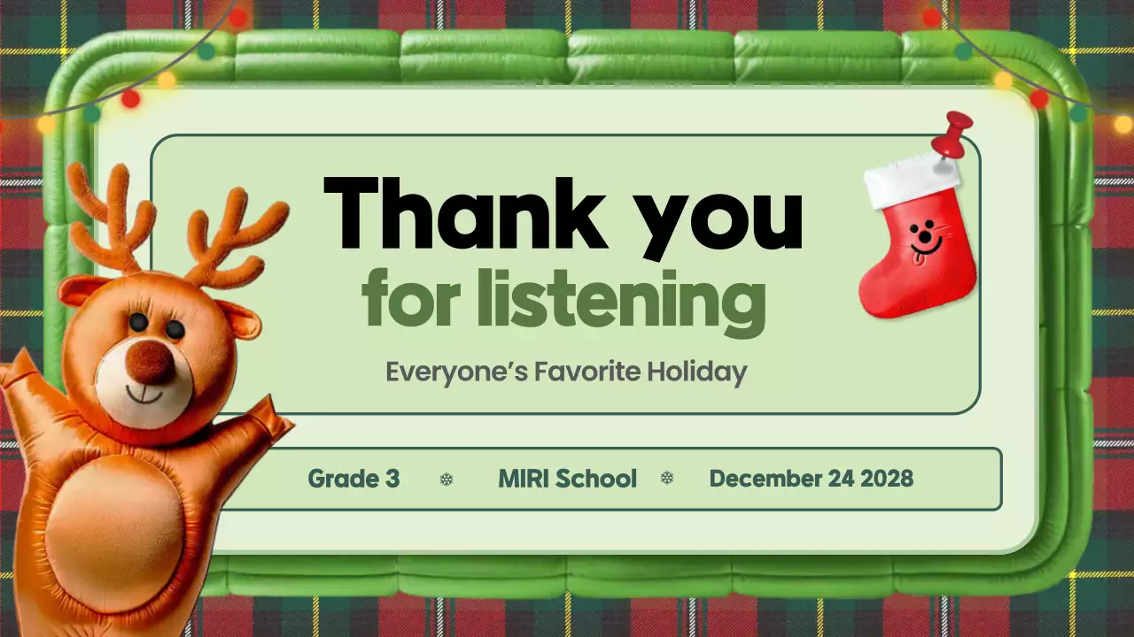 Red Traditional Christmas Quiz Guide Presentation