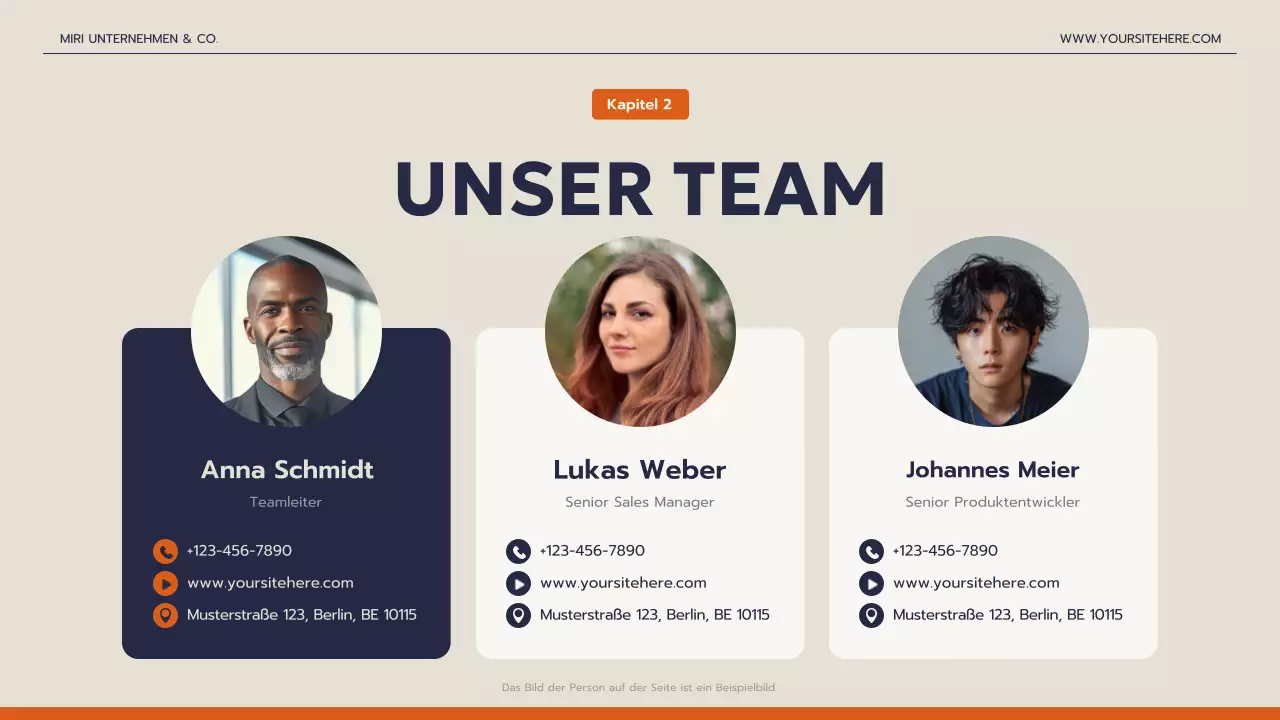 navy modern business presentation