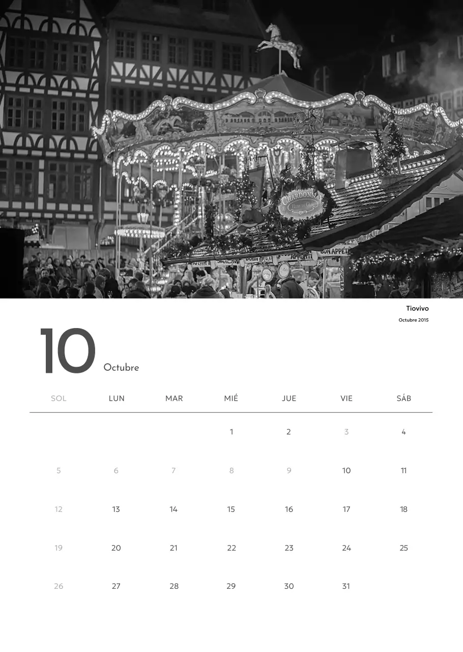 Un calendario fotográfico con un toque limpio y urbano