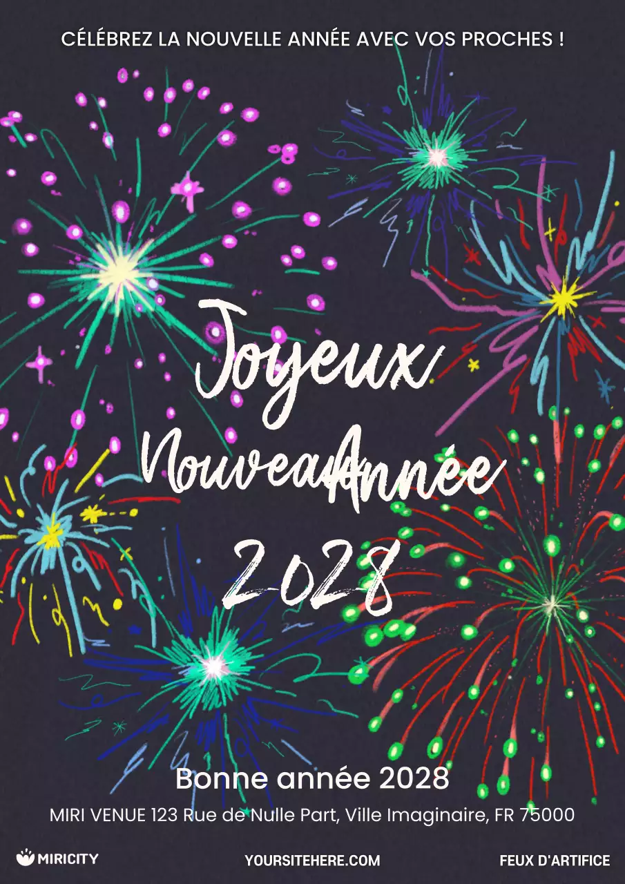 invitation à une fête colorée