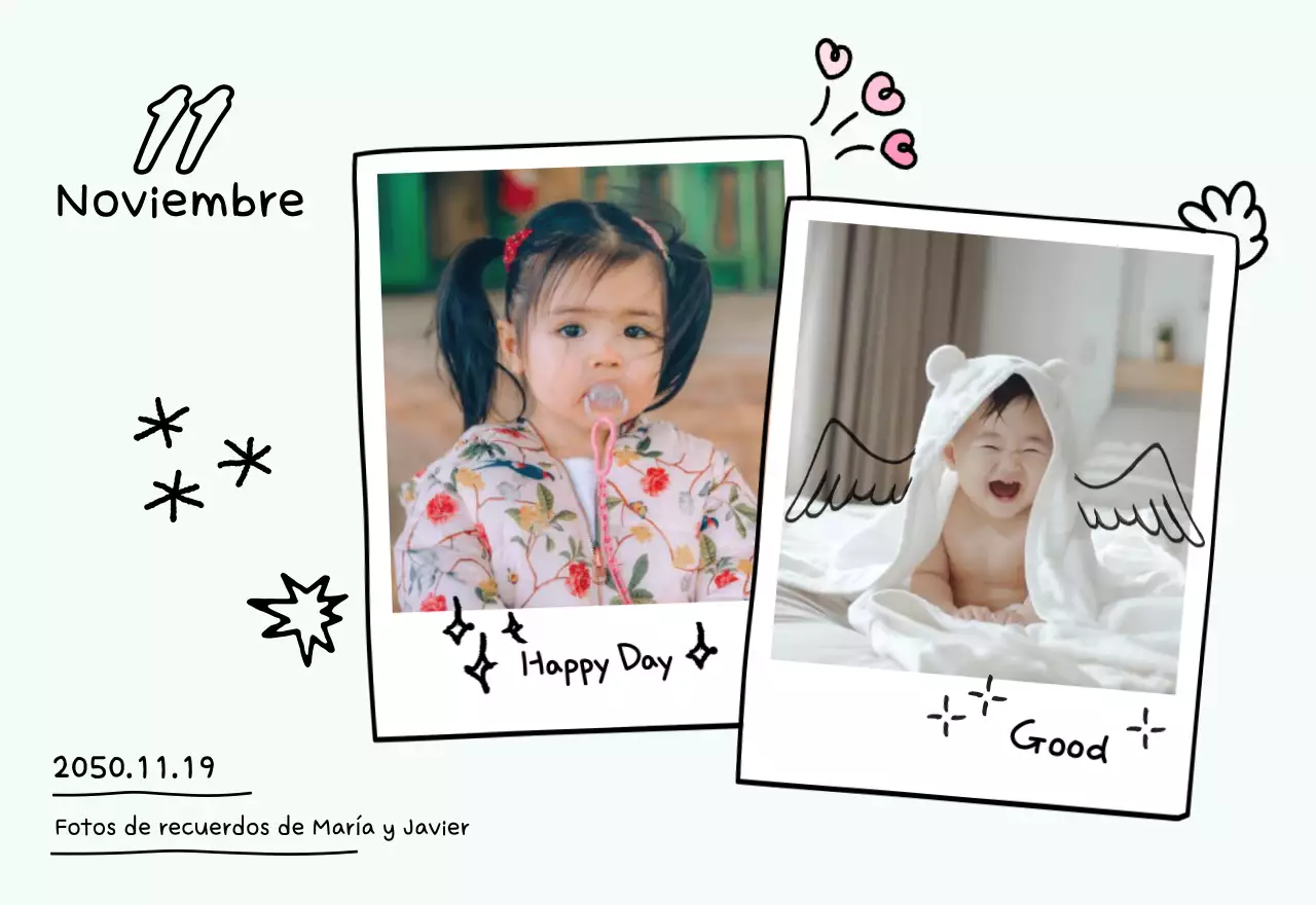 Calendario amarillo de Año Nuevo