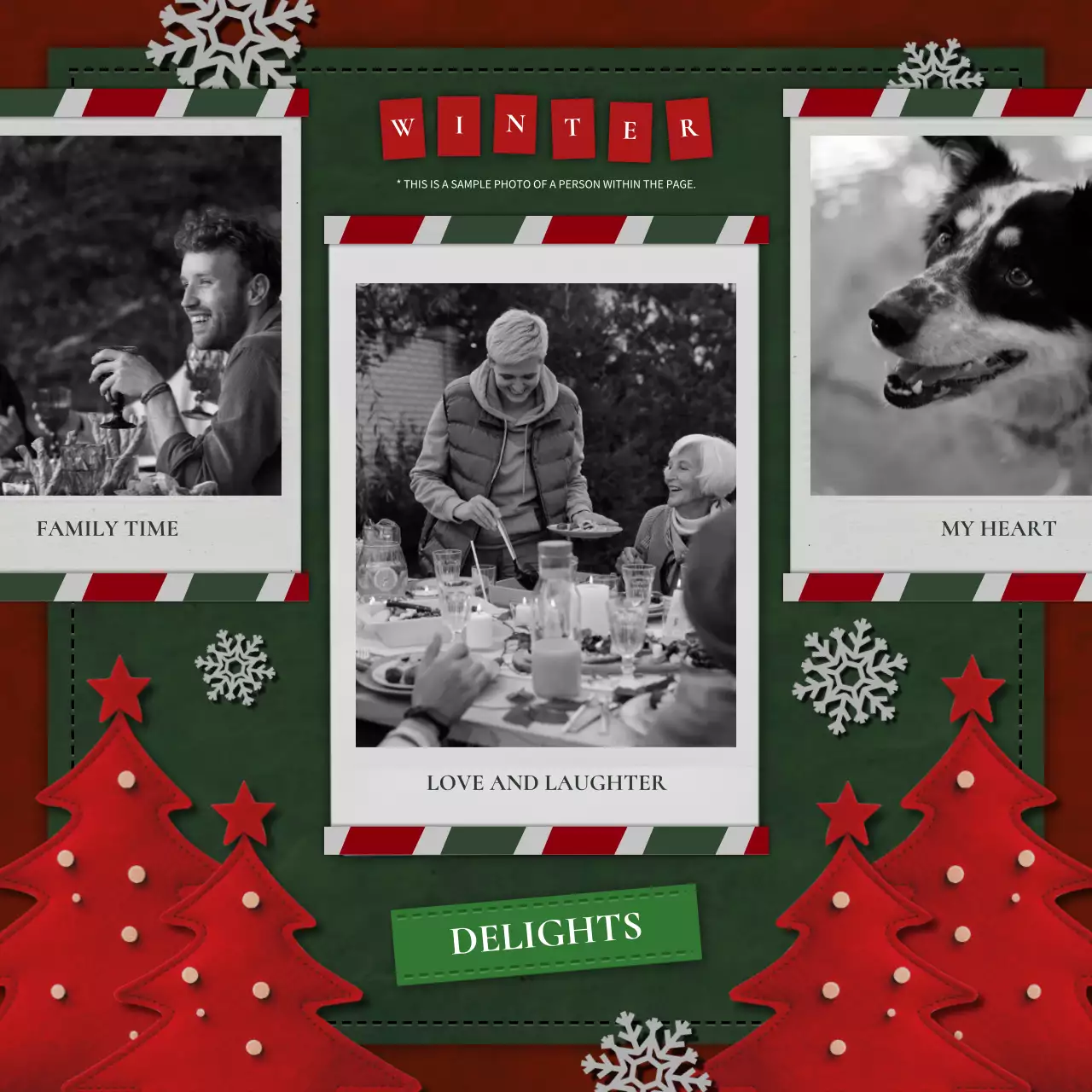 Red Traditional Family Invitation Social Media Post