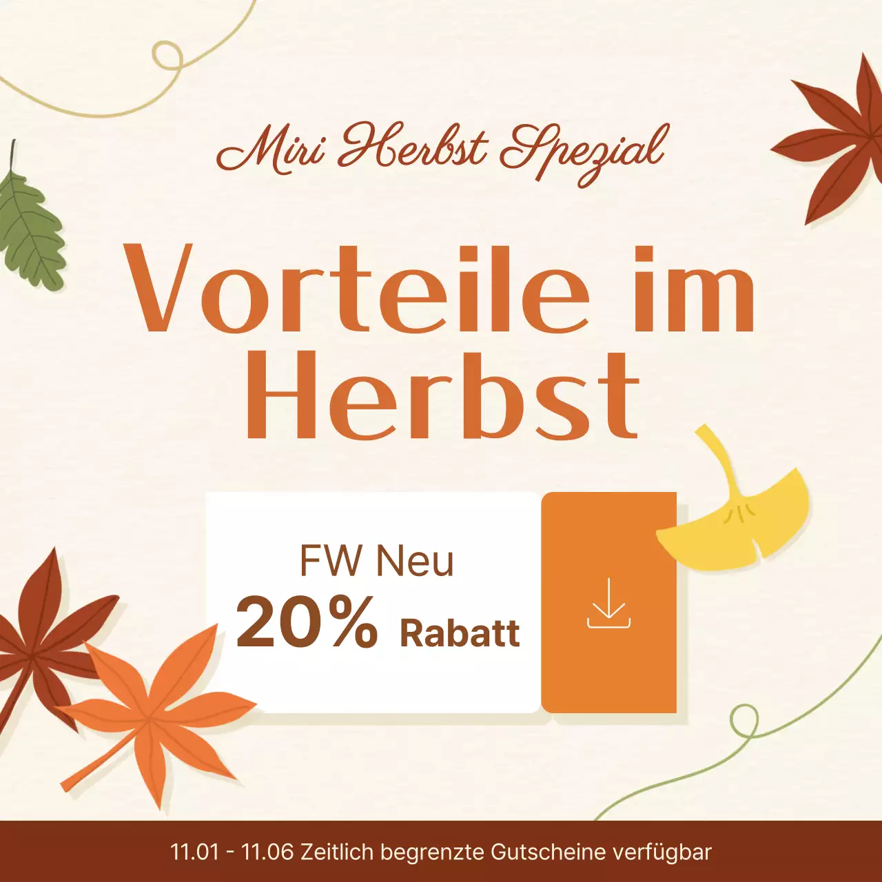 Orange Simple Rabattangebot Promotion