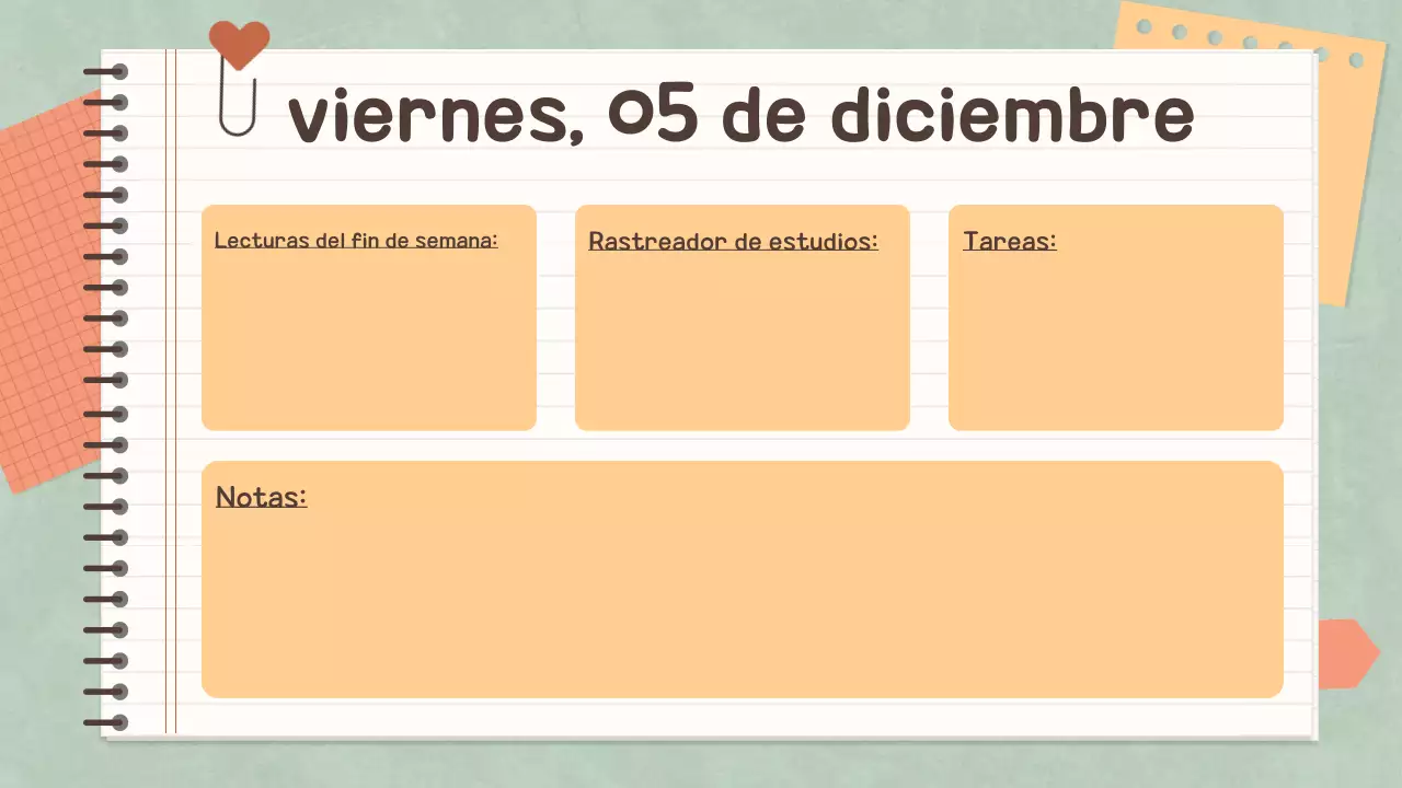 Cuaderno Pastel Sencillo Agenda de clase para el colegio