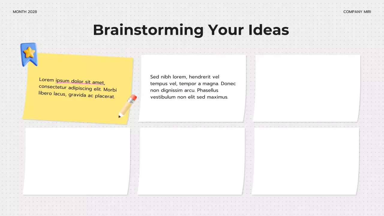 Yellow Modern Digital Brainstorming Guide Presentation