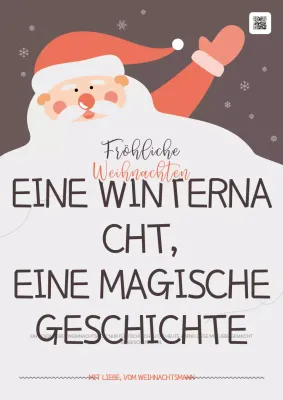 Braune gemütliche Weihnachtskarte
