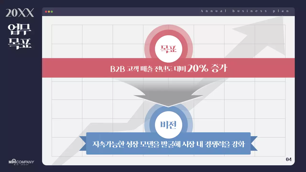 남색 모던 업무 계획서 기획