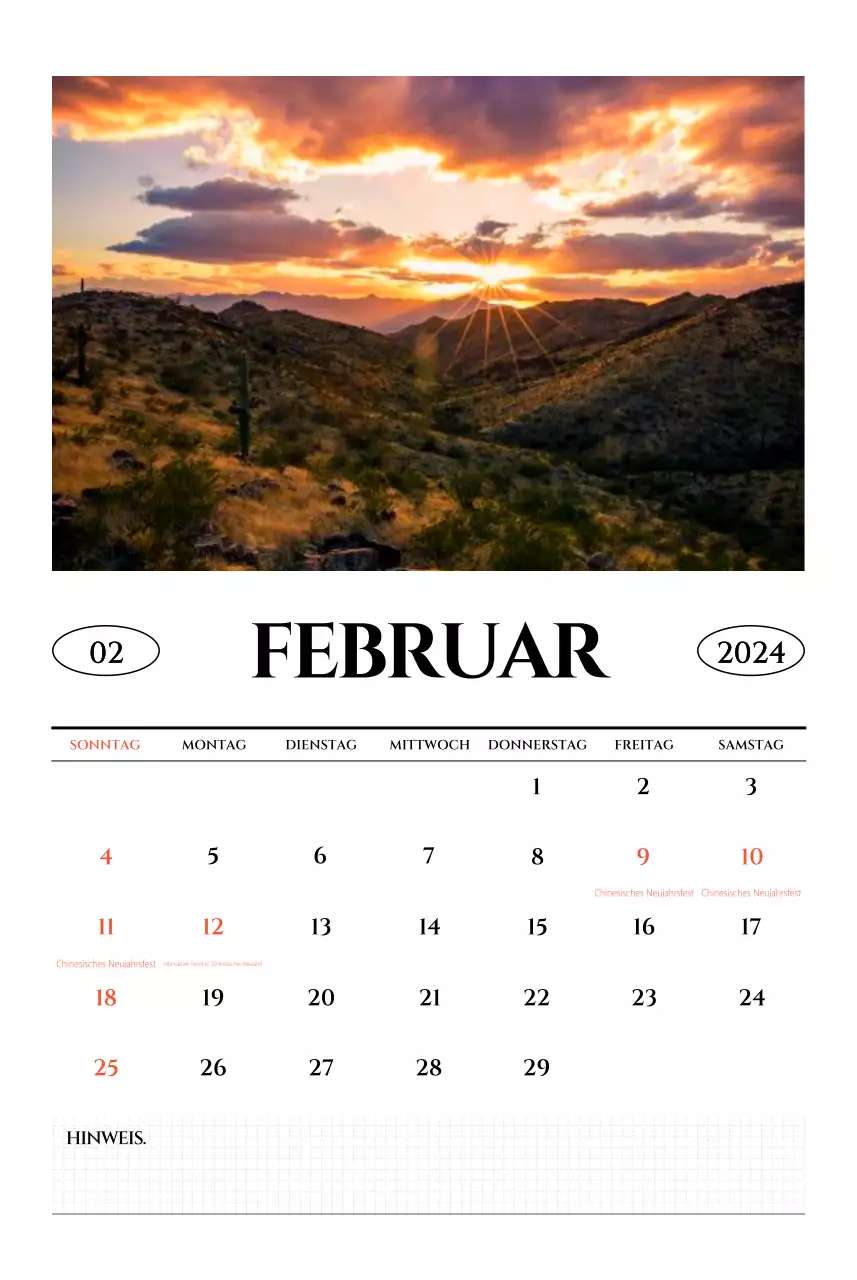 Einfacher Stil Wandkalender mit schwarz-weiß emotionalen Reisefotografie Konzept