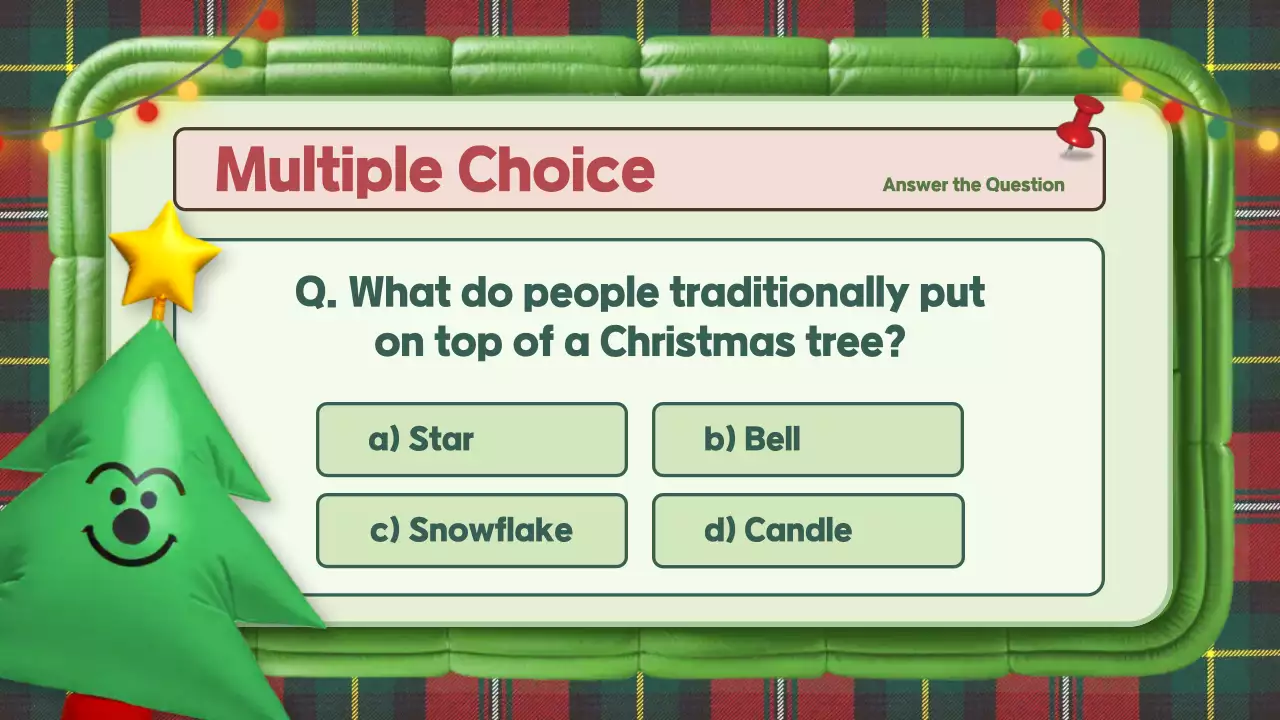 Red Traditional Christmas Quiz Guide Presentation