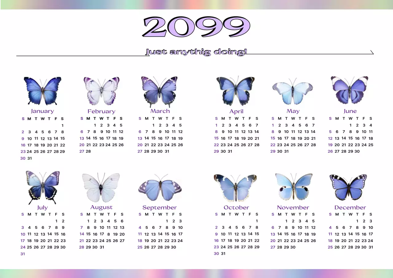 Poster lịch thẩm mỹ màu tím