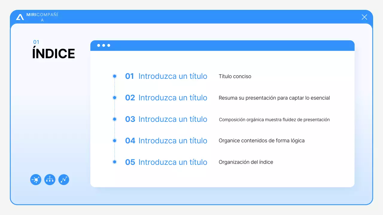 Análisis de los informes blue modern