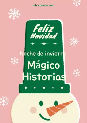 Postal navideña acogedora en rosa