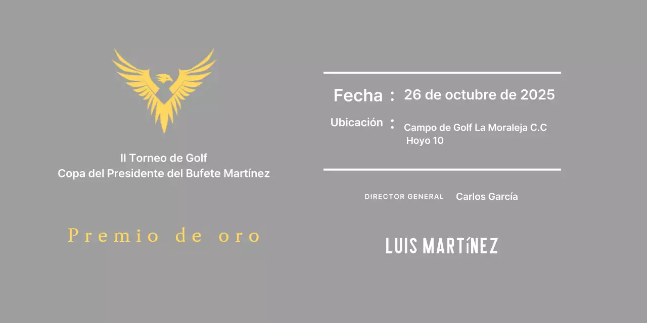 Bonita placa de torneo de golf con un águila