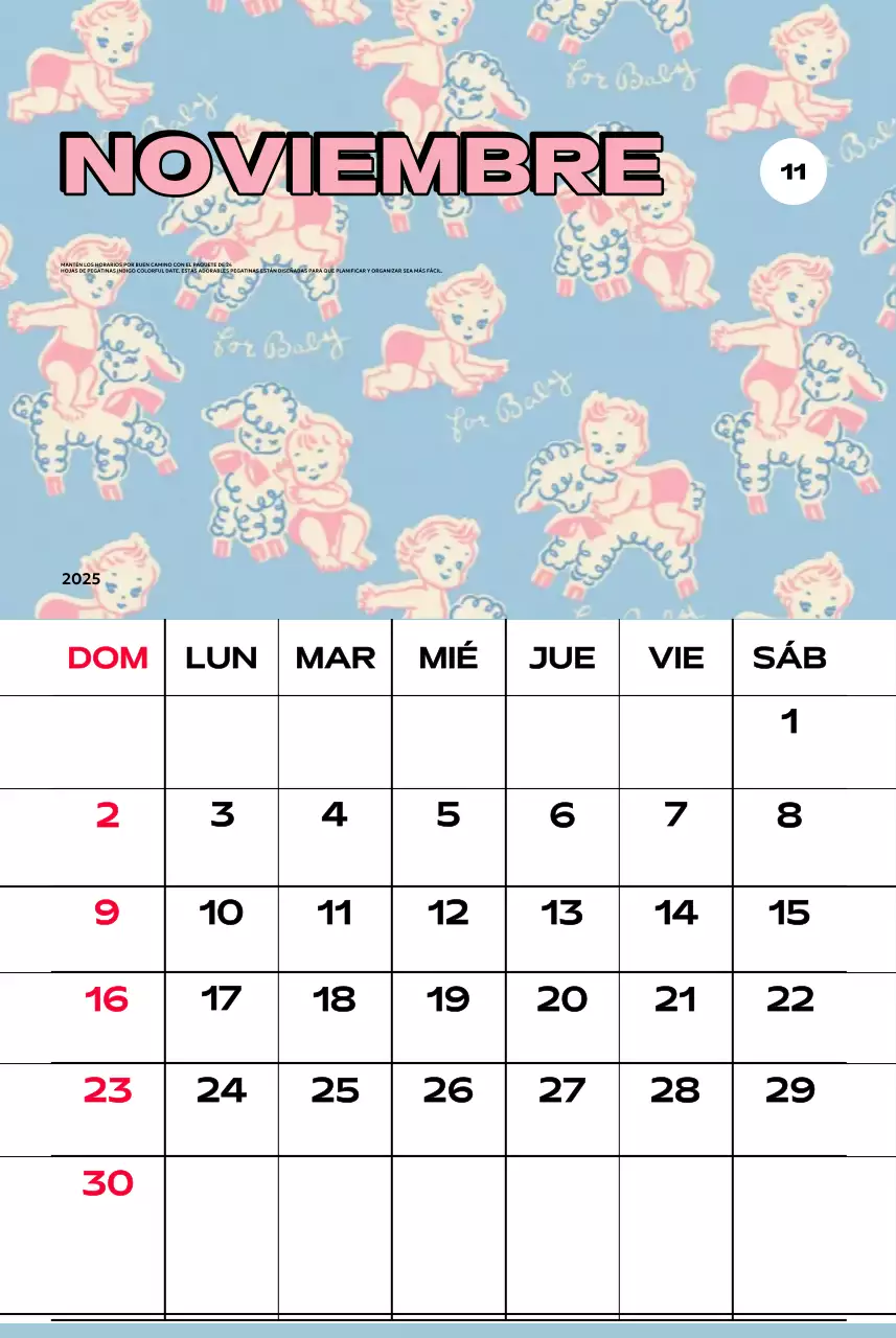 Coloridos calendarios con diversas ilustraciones retro