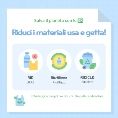 Campagna di protezione ambientale semplice e di colore azzurro