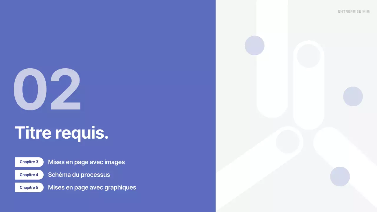 Un plan d'affaires simple en bleu et gris