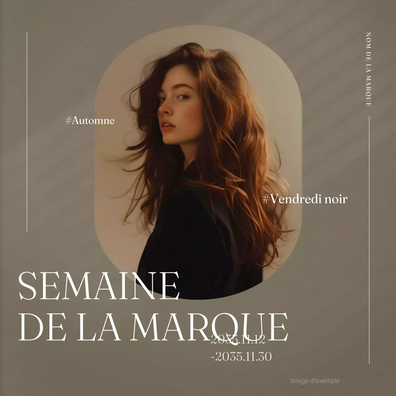 Promouvoir une marque d'automne moderne en marron