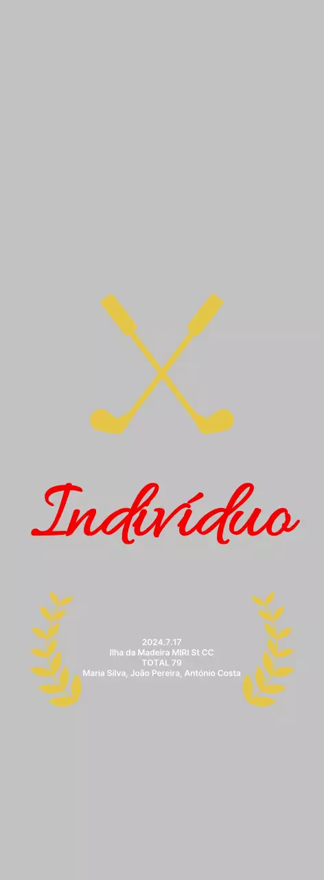 Listagem simples de golfe