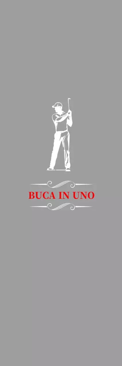 Classica targa da golf con l'illustrazione di un golfista che gioca a golf