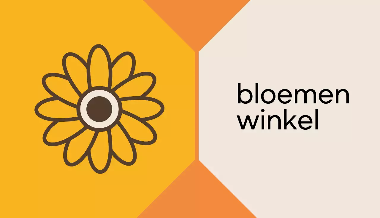 oranje eenvoudige bloem advertentie