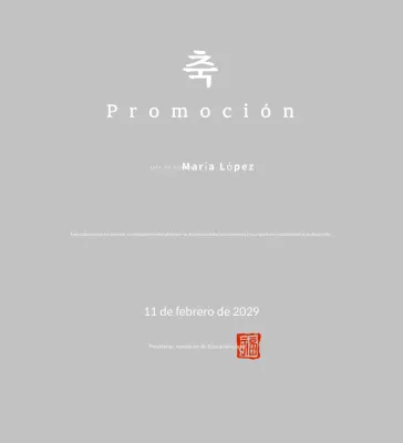 Celebración de la promoción de White Simple