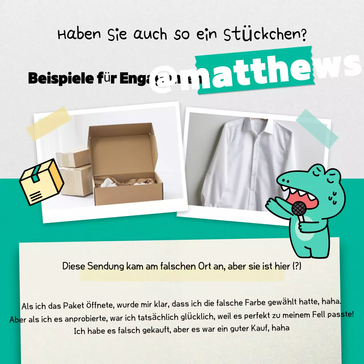 Minze Gag Cartoon Anzeige