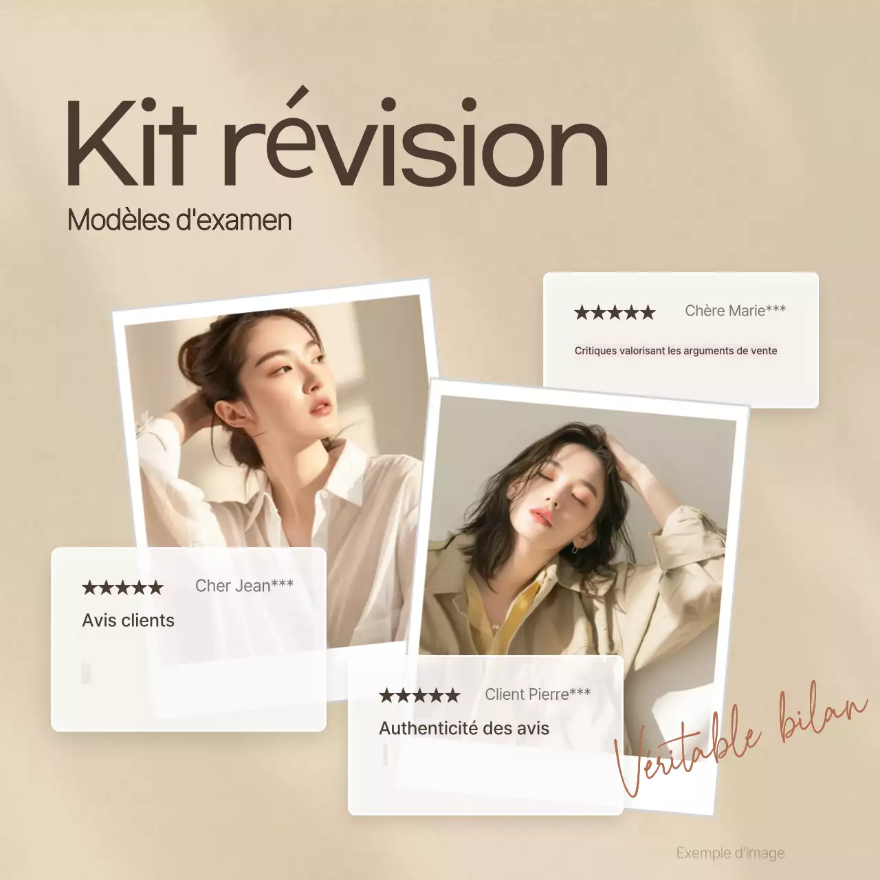 Modèle de revue de marque minimaliste en beige