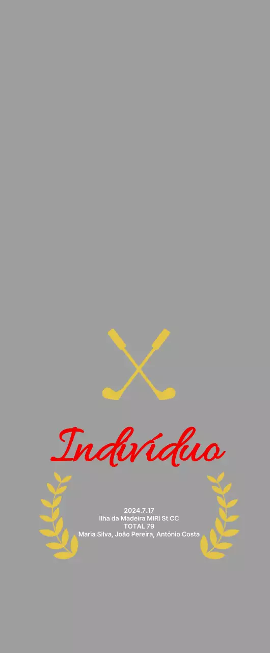 Placa de golfe simples