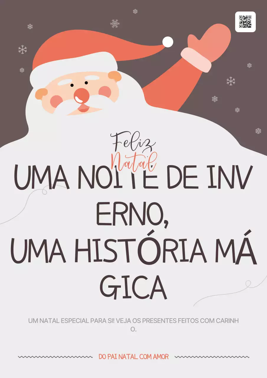 Cartão de Natal castanho e acolhedor