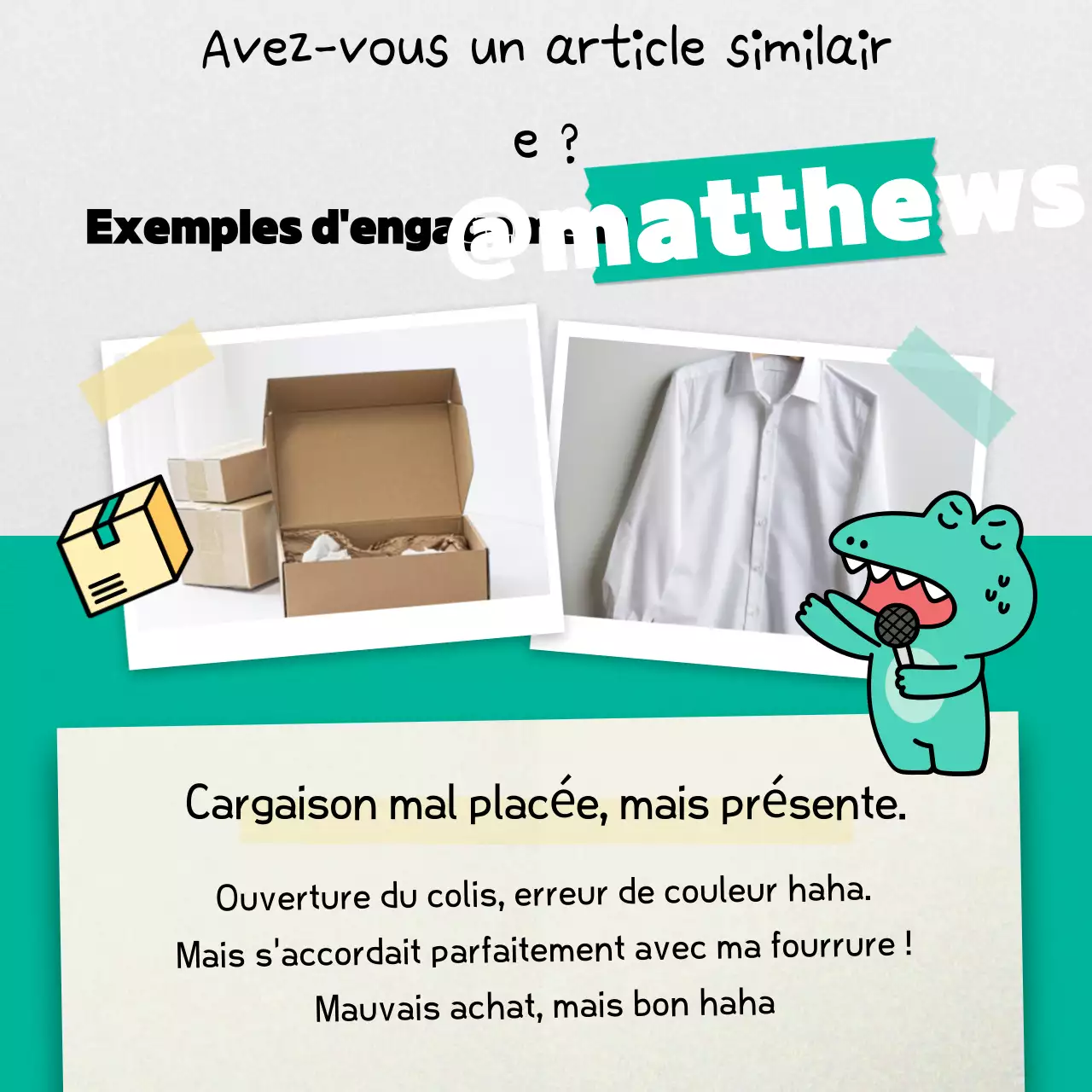 Poster de personnage à la menthe