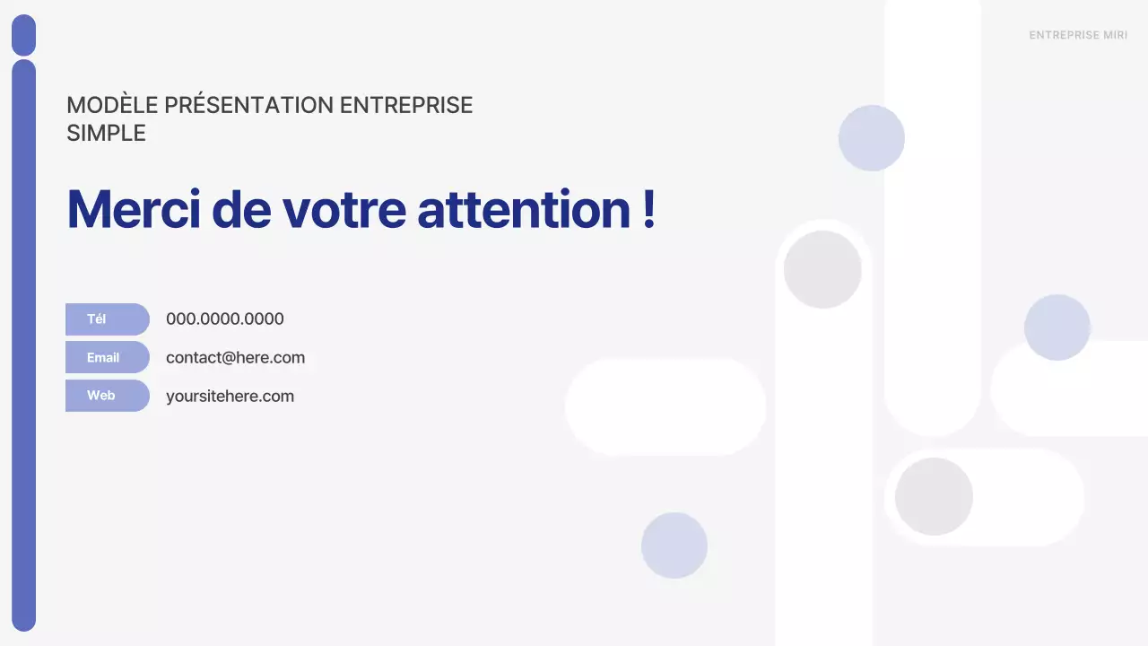 Un plan d'affaires simple en bleu et gris