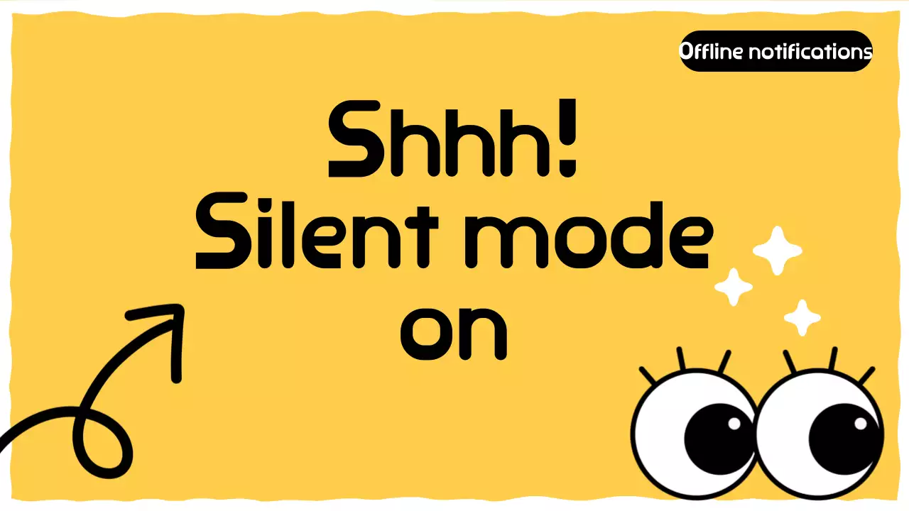 Apresentação de Aviso Silencioso Simples Amarelo