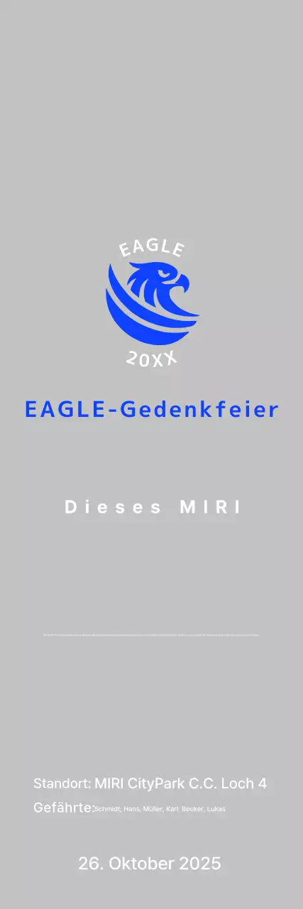 Blaue Basic-Golf-Gedenkmünze