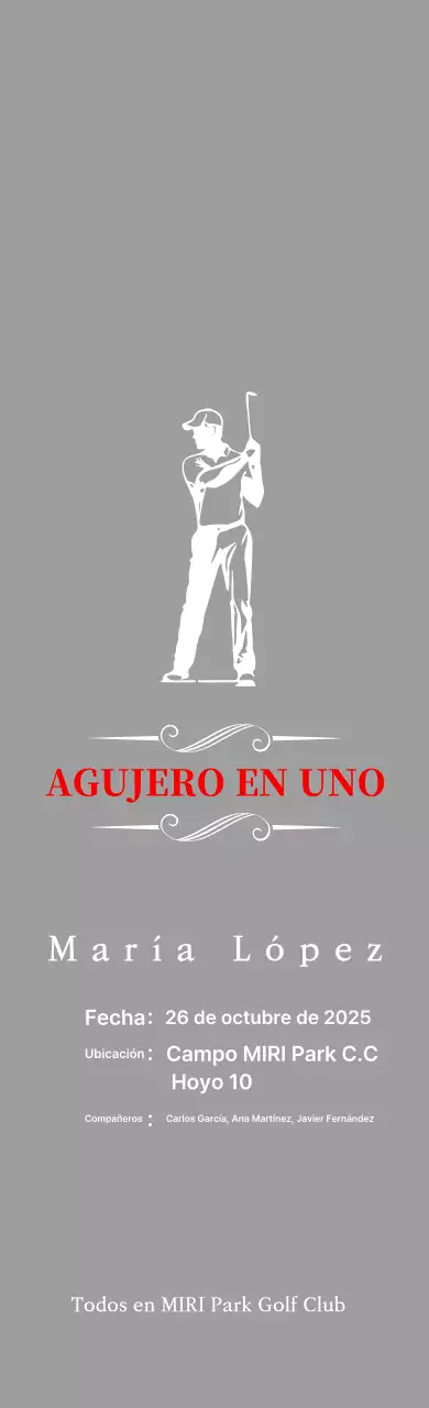Placa clásica de golf con la ilustración de un golfista jugando al golf