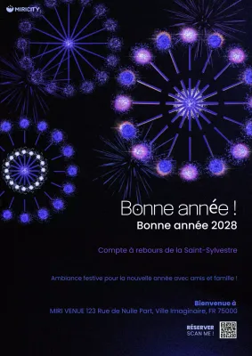 invitation à une célébration festive en violet