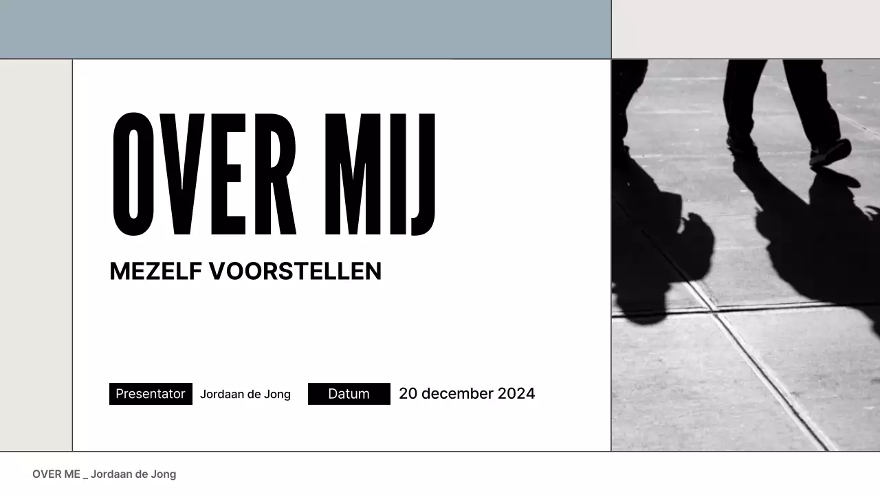 grijs blauw modern profiel portfolio