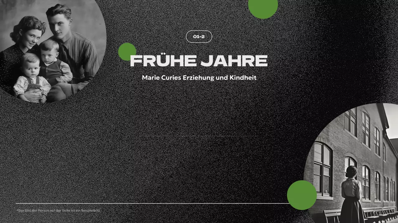 grüne moderne biographie präsentation